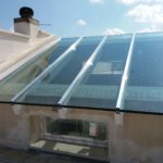 copertura alluminio strutturale con vetro camera 8mm temperato a controllo solare